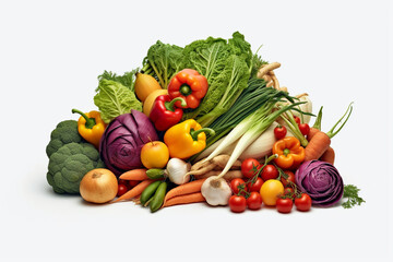 Fototapeta na wymiar Vegetables on a white background