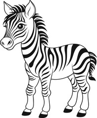 Fototapeta na wymiar Zebra With Mandala coloring pages vector animals