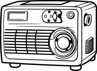 Air Conditioner coloring pages vector animals