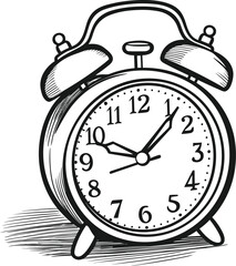 Alarm Clock coloring pages vector animals
