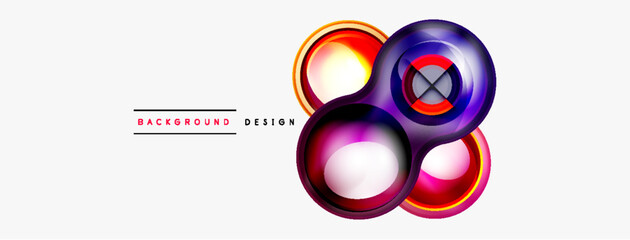 Creative circle geometric abstract background