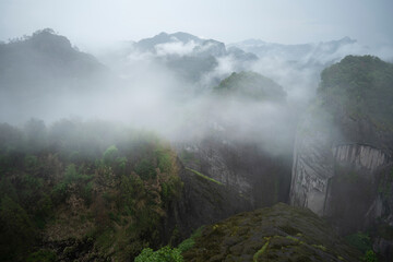 mist in the mountains