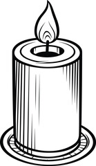 Candle coloring pages vector animals