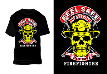 Firefighter T-shirt Design  and  T-shirt Design
