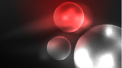 Circles with bright neon shiny light effects, abstract background wallpaper design