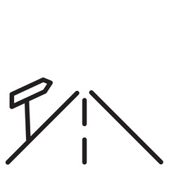 straight ahead outline icon