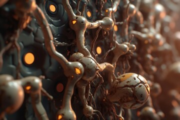 3D Bio-Synthetic Hybrid Material Background