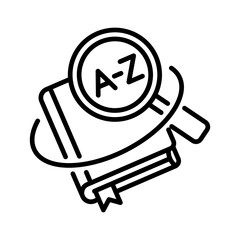 dictionary icon vector design in line style