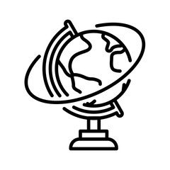 globe icon vector design in line style