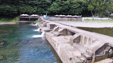 埼玉県飯能河原の止水堰