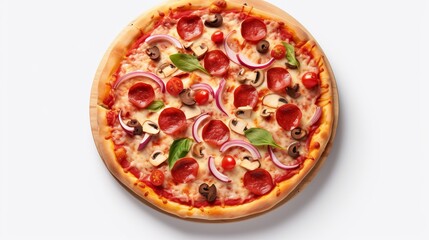 Pizza on White Background