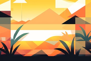 Artistic Abstract Summer Theme Background