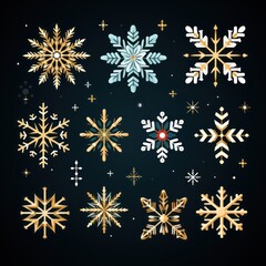 Winter's Whimsical Snowflake Doodles A Vector Image Celebrating Love
