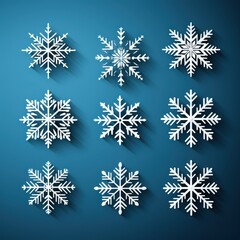 Fototapeta na wymiar Winter's Whimsical Snowflake Doodles A Vector Image Celebrating Love