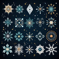 Winter's Whimsical Snowflake Doodles A Vector Image Celebrating Love