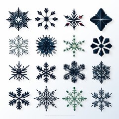 Fototapeta premium Winter's Whimsical Snowflake Doodles A Vector Image Celebrating Love