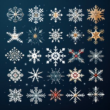 Winter's Whimsical Snowflake Doodles A Vector Image Celebrating Love