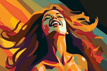 Bold Sleek Graphical Minimalist Female Profile Design