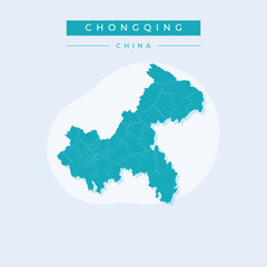 Vector illustration vector of Chongqing map China