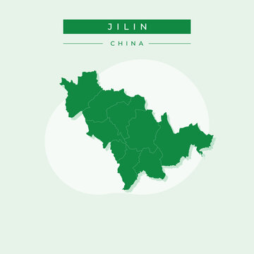 Vector illustration vector of Jilin map China
