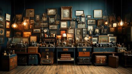 Step into the dream of a professional photographer with this image of a vintage studio