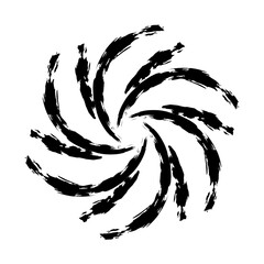 abstract black vortex flame logo design, black hole logo icon	