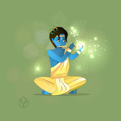 Hindu god and goddess Radha Krishna religion concept.