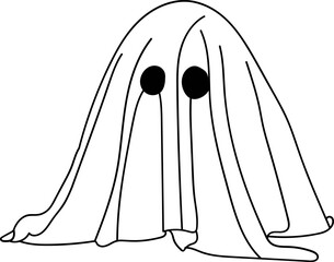Halloween Ghost Outline