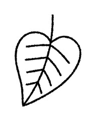 落ち葉・葉っぱ・紅葉・秋の植物／手書き線画ベクターイラスト