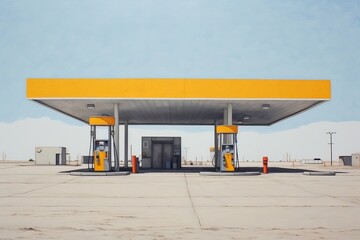 ガソリンスタンド,Generative AI AI画像
