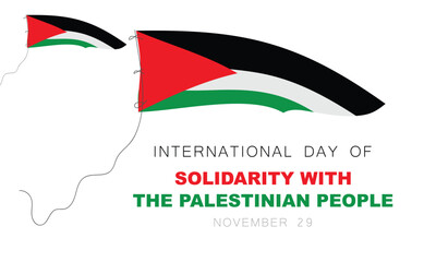 International Day of Solidarity with the Palestinian People. background, banner, card, poster, template. Vector illustration.
