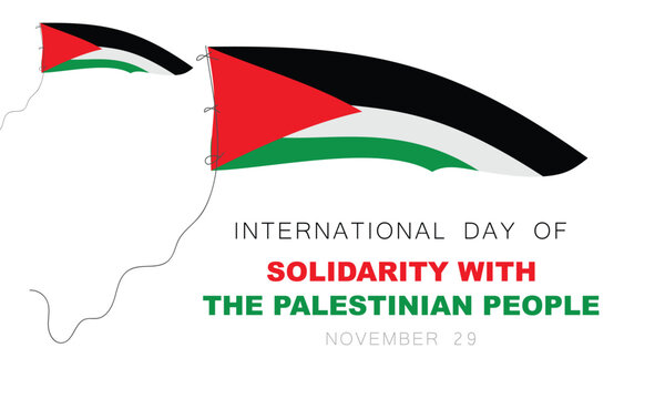 International Day Of Solidarity With The Palestinian People. Background, Banner, Card, Poster, Template. Vector Illustration.