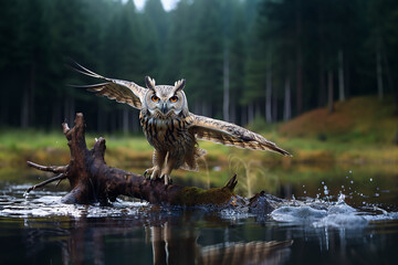 Owls soaring gracefully in the great outdoors are among the most fascinating of birds. Generative AI