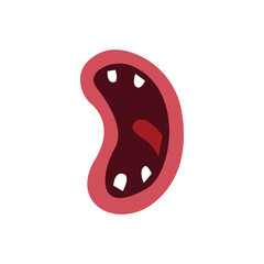 cute scream mouth cartoon element