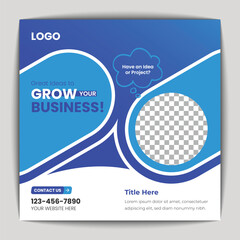 Corporate social media post and web banner template