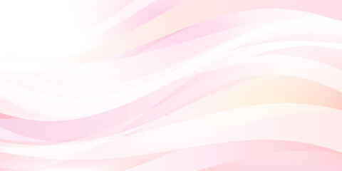 ピンクの穏やかな曲線と光の抽象的な背景