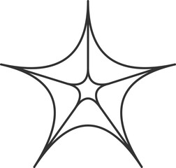 monoline geometric stars element design