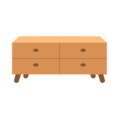 wooden cabinet illustration element
