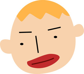 a boy with short blonde hair character