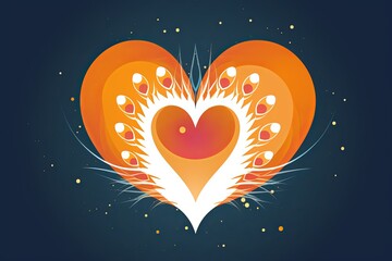 Diverse and Unique Minimalistic Sleek and Defined Heart Design Graphic