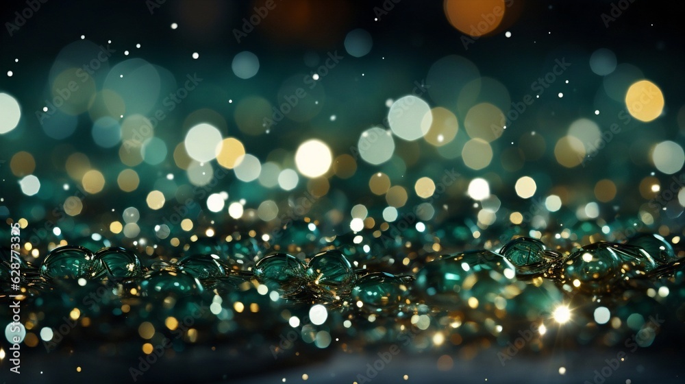 Aufkleber generative ai : a brilliant blurry sage green and blush background for a festive mood. template for 