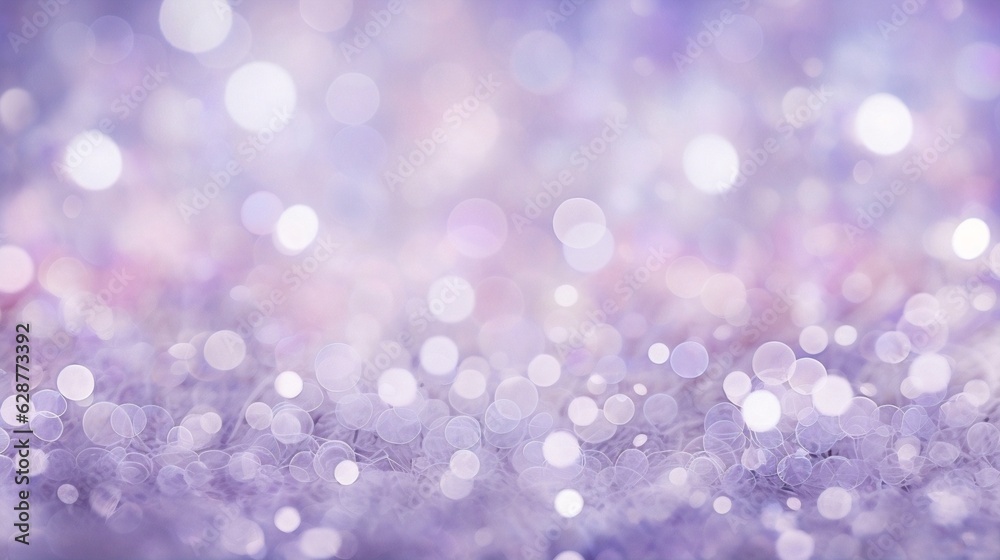 Poster Generative AI : Abstract colorful Lavender and Pearl White bokeh light background. Vector illustration