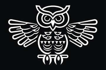 Ancient Greek Owl vector illustration