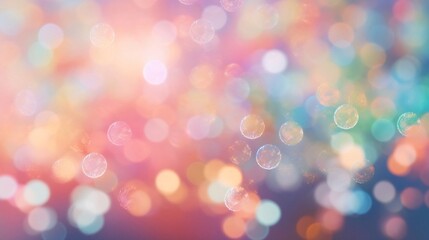 Fototapeta premium Generative AI : Abstract bokeh lights with soft pastel light background illustration
