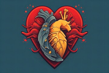 Diverse and Unique Minimalistic Sleek and Defined Heart Design Graphic