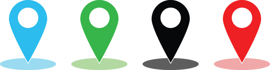 Location icon set