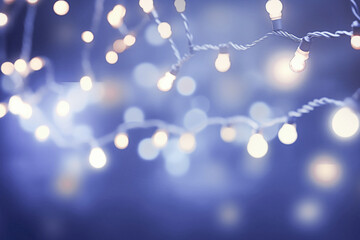  holiday illumination and decoration concept - christmas garland