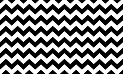 Abstract black and white zigzag chevron background. Vector geometric monochrome striped wallpaper.