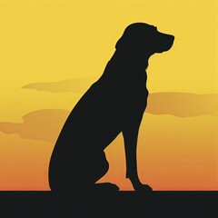 Dog Silhouette Graphic Illustration Background