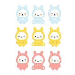 cute animal vector white background